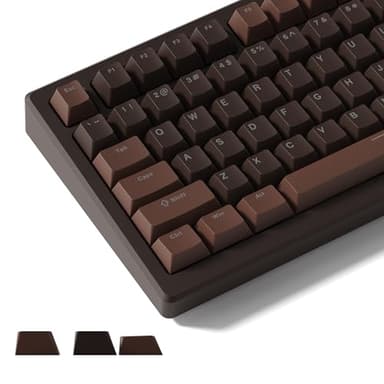 Womier Keycaps for Mechanical Keyboard, PBT Shine Through Keycaps Cherry Profile Key Cap 60 65 75 100 Percent for 61/64/68/84/87/100/104/108 Retro Gaming Mechanical Keyboard