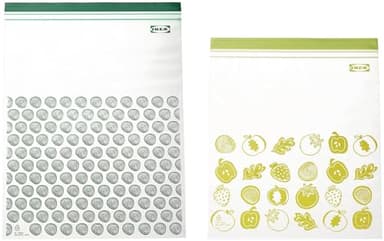 IKEA ISTAD Blue Plastic Freezer Bags - 15 Bags 6L (28.5 x 41 cm) and 15 Bags of 4.5 L (27 x 34 cm) Total of 30