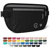 Money Belt for Travel - Security Fanny Pack for Phone, Money, Passport, & More with Anti Theft RFID Protection - Slim Under Clothes Hidden Wallet Holder Bag - Unisex Travel Waist Pouch for Women & Men
