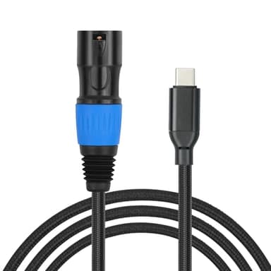Yumiwoow USB C to XLR Cable,6.6 FT XLR Male to USB C Converter Adapter,USB Type C to XLR Male Output Stereo Cable for Amplifier, Speaker, Mixer Console, etc