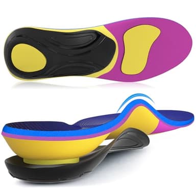 Arch Support Plantar Fasciitis Insoles: Fit Geno Orthotics Inserts for High Arch Pain Relief – Heavy Duty Shoe Inserts for Women & Men 220lbs+ – for Work Boots & Sneakers (Women's 10-11 / Men's 8-9)