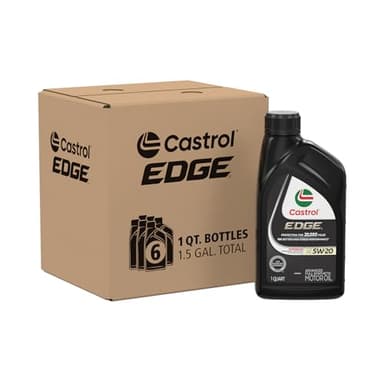 Castrol EDGE 5W-20 Advanced Full Synthetic Motor Oil, 1 Quart, Pack of 6