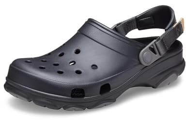 Crocs Unisex-Adult All Terrain Clogs with Adjustable Heel Strap, Black, 12 Men/14 Women