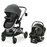 Graco Modes Nest Travel System with Adjustable Reversible Seat, Pram Mode, Lightweight Aluminum Frame, and SnugRide 35 Lite Elite Infant Car Seat, Sullivan