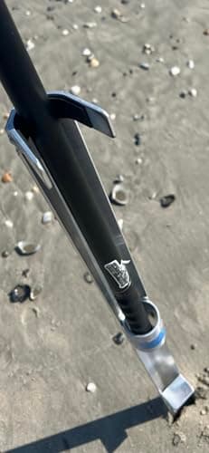 Sand Spike Aluminum Open Face Fishing Rod Holders for Beach Fishing, 4 Foot Structural Angle Design with Sand Anchor, Heavy Duty Welded Construction