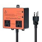 Above Ground Pool Timer, Ortis Smart Pool Timer with One-Button Operation, for Swimming Pools, Filters, Pumps, and Landscape Lights Black