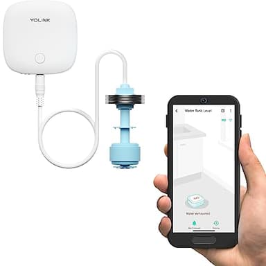 YoLink LoRa Smart Water Level Monitoring Sensor, Wireless Battery-Powered Float Switch Alarm, Sump Pump Alarm, AC Condensate Overflow, Tank Level, Toilet Leak Sensor, 105dB Siren, YoLink Hub Required