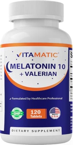 Vitamatic Melatonin 10mg with Valerian Root 4:1 Extract 250 mg 120 Tablets