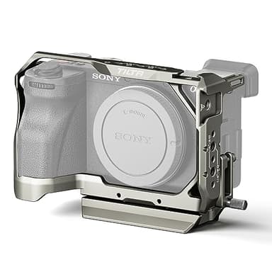 Tilta Full Camera Cage Compatible with Sony a6700 | Cold Shoe, NATO Rail, & 1/4"-20 Mounting Threads | ARCA-Ready Detachable Baseplate for Tripods & Gimbals | Secure HDMI Cable Clamp | Titanium Gray