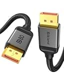 Silkland 80Gbps DisplayPort Cable 2.1 10FT/3M, [16K@60Hz, 8K@240Hz, 4K@540Hz 360Hz 240Hz] DP 2.1 Cable 16K, DP80 HDR DSC Display Port Cord Compatible FreeSync G-Sync Gaming Monitor 5090 7900XTX