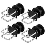 VEVOR Sliding Gate Kit, Rolling Gate Hardware Kit w/H-Shaped Wheel Groove for Cantilever Sliding Gates and Rolling Door, Sliding Gate Rollers w/ 4 Track Wheels, Heavy Duty Sliding Roller,Black