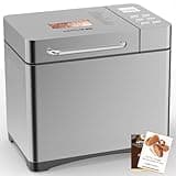 Kitcanis Bread Maker Machine, 19-in-1 Programmable, 3 Loaf Sizes & Crust Colors, 15H Delay Timer, 1H Keep Warm, Nonstick Ceramic Pan, Includes Recipes