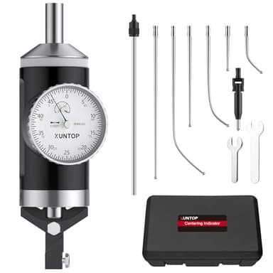 XUNTOP 0-0.15''/0.0005''Coaxial Centering Indicator for Milling and Boring Machines 100RPM Co-Ax Indicator with 6 Feelers for Workpiece Center Alignment