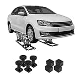 VEVOR Portable Car Lift - 5,000 LBS Capacity, Extended-Length Plates, 25.6" Max. Height, Heavy-Duty Carbon Steel Truck Lift with 120V Power Unit