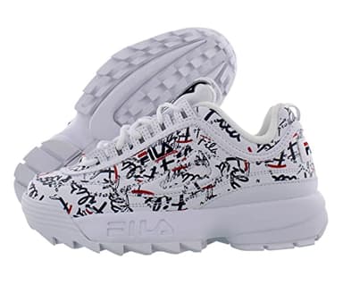 Fila Disruptor Ii Graffiti Womens Shoes Size 8, Color: White/Navy/Red-