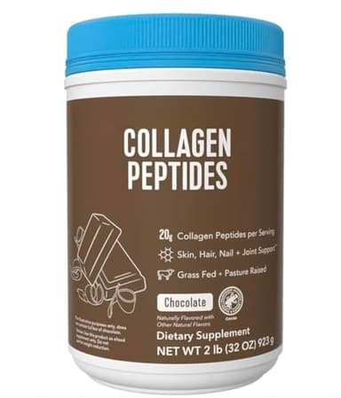 Vital Collagen Protein Peptides, Pasture Raised, Grass Fed, Zero Sugar Dairy Free, for Skin, Hair, Nail, Joint & Bone Health, Chocolate. Big Size Presentation