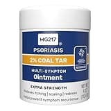 MG217 2% Coal Tar Ointment for Psoriasis, Extra Strength Multi Symptom Relief, Effectively Relieves Itching, Scaling, Redness, Vitamin A, D and E, 4 oz Jar