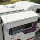 YESCAMP RV Slide Out Awning Fabric Replacement(163" x 51",White-Fabric only) Universal Slide Topper Replacement for 5th Wheel RVs, Travel Trailers and Motorhomes