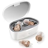 Hearing Aids for Seniors, Invisible Hearing Amplifiers with Noise Cancelling, Rechargeable Hearing Aids for Severe Hearing Loss Adults, Comfort In-ear Hearing Devices
