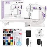 Magicfly Mini Sewing Machine for Beginner, Dual Speed Portable Machine with Extension Table, Light, Sewing Kit for Household, Travel