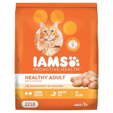 IAMS Proactive Health Adult Healthy Dry Cat Food with Chicken, 22 lb. Bag