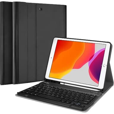 ProCase Keyboard Case for iPad 10.2 9th Gen 2021/ 8th Gen 2020/ 7th Gen 2019/ iPad Air 10.5" 2019 / iPad Pro 10.5 2017, Wireless Magnetically Detachable Keyboard Case, Auto Sleep/Wake -Black