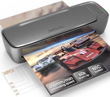 Qfun Laminator Machine 13 Inch Thermal Laminating machine 11x17 with Sheets, Cold Hot Lamination Machine 60S Warm Up Personal Laminator for Teachers, Large A3 Paper Laminate Kit for Office School Home