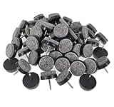 ALIMITOPIA 40pcs Furniture Felt Pad Heavy Duty Nail-on Chiar Slider Glide Pad Floor Protector for Wooden Furniture Chair Tables Leg Feet(Φ18mm or 0.7";Black)