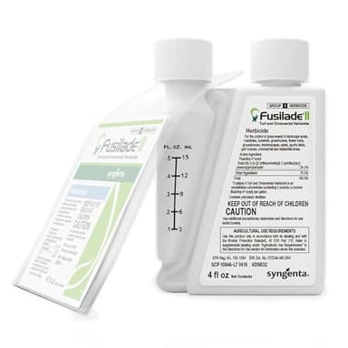 Syngenta Fusilade II Herbicide - Grass Weed Killer Spray for Selective Control in Turf & Landscapes, Safe on Ornamentals, Fast Acting Weed Control for Nurseries & Sports Fields - 4 oz