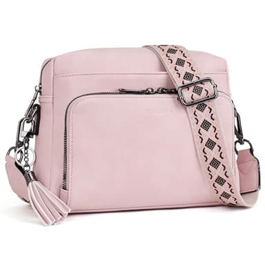 POIUGOYA Crossbody Purses for Women Trendy,Vegan Leather Medium Crossbody Bag,Women's Crossbody Travel Purse Built in Wallet