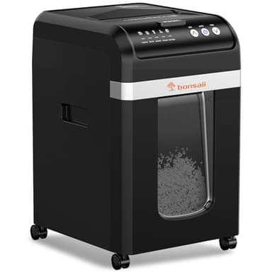 Bonsaii 200-Sheet Auto Feed Paper Shredder, 60-Min Nonstop Heavy Duty Shredders for Office, 8.1-Gal Bin, P4 High Security Micro Cut Large Commercial Paper Shredder for Business (C283-A New Version)