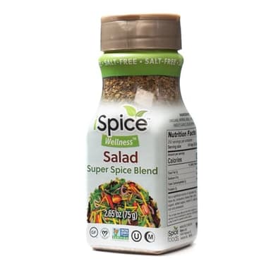 iSpice - Salt-Free | Sugar free | 100% Pure Wellness Salad Seasoning Fat Free Super Spice Blend | All Natural | Ready to use as is | No preparation is necessary