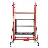 KJLYLPP Electric Lifting Heavy Duty Lift Cart Electric Scaffolding Lifting Platform with Remote Control, Foldable Mobile Automatic Lifting Cargo Elevator Work Platform Indoor Outdoor (Rise Height 3M)