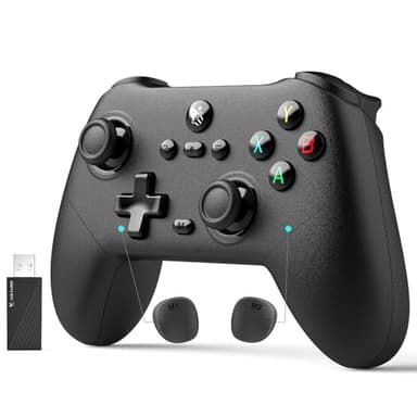 AceGamer Pluto 2.4G Wireless Bluetooth Controller for PC/Switch/Switch 2/iOS/Android/Steam,TMR Joysticks,Hall Effect Triggers,4-Motors Vibration,1000Hz Polling Rate,Force-balanced Lever Bumpers,Pragrammable Back Buttons