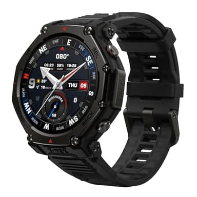 Amazfit T-Rex 3 Pro Outdoor Smart Watch 48mm Sapphire AMOLED Display, Ti Bezel, Dual Band GPS, Offline Maps, 25 Days Battery, Built-in Flashlight, 10 ATM, 180+ Sports Mode for Android & iPhone, Black