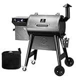 Z GRILLS Wood Pellet Grill Smoker with PID 2.1 Controller, 450°F Max Temperature, 8-in-1 BBQ Grill, 459 Square Inches Cook Area, Meat Probes, Rain Cover (450E PRO)