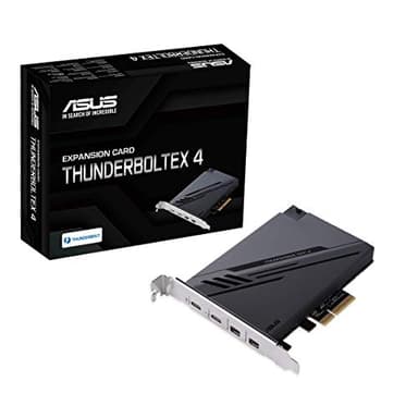 ASUS ThunderboltEX 4 with Intel® Thunderbolt™ 4 JHL 8540 Controller, 2 USB Type-C Ports, up to 40Gb/s bi-Directional Bandwidth, DisplayPort 1.4 Support, up to 100W Quick Charge, Black