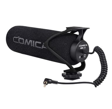 COMICA CVM-V30 LITE Video Microphone,Super-Cardioid Condenser On-Camera Shotgun Microphone for Canon Nikon Sony Panasonic DSLR Cameras,Mic for iPhone Android Smartphone with 3.5mm Jack(Black)