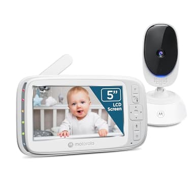 Motorola Nursery No WiFi Video Baby Monitor with Camera and Audio, 5” Screen, Pan-Tilt-Zoom, Night Vision, 2-Way Talk, Long Battery Life, 1000ft Range, Temperature Sensor, Lullabies, VM75 (2026 Model)