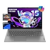 Lenovo Laptop V15 for Business, Home, Student (15.6" FHD, AMD Ryzen 7 7730U (Beat Intel i7-1355U), 40GB RAM, 1TB SSD), Numeric Keypad, Webcam w/Shutter, RJ-45, Win 11 Pro w/AI Copilot, Grey