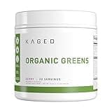 Kaged Organic Greens Superfood Powder, Outlive100 Berry, Supergreens, Apple Cider Vinegar, Ashwagandha, 30 Servings