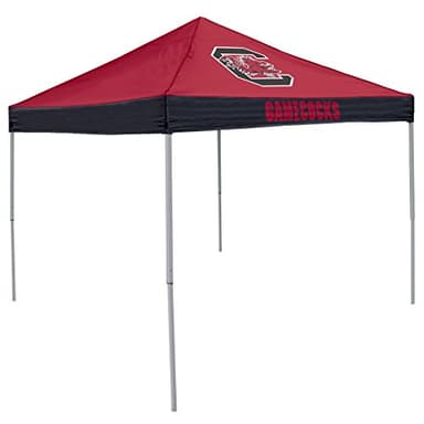 Logo Brands NCAA South Carolina Gamecocks Economy Canopy Tailgate Tent (9' x 9') – Powder-Coated Steel Frame, Water-Resistant Polyester, Team Color Design