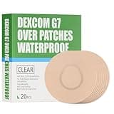 20 Pack,Over patches Waterproof for Dexcom g7,CGM sensor patches| Non-Glue Central, Full Coverage, Latex-Free, Hypoallergenic& Breathable | Easy to remove without leaving any marks, 10+Days TAN (3.15)