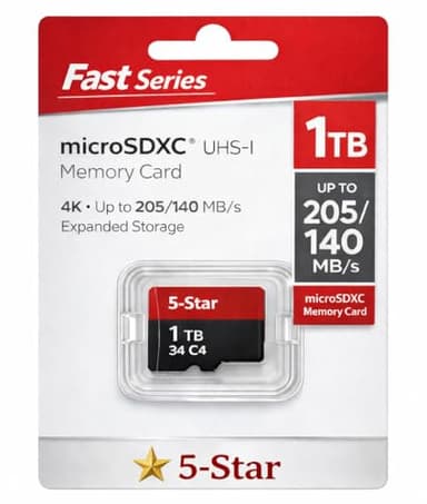 High Speed 1TB Micro SD Card Designed for Android Smartphones, Tablets Class 10 SDXC Memory Card with Adapter (1TB)