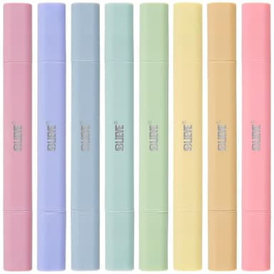 BLIEVE- Aesthetic Bible Highlighters No Bleed Through Assorted Colors, Cute Highlighter Dual Tip For Journaling Supplies And Accessories, Bible Highlighters And Pens No Bleed (CANDY)