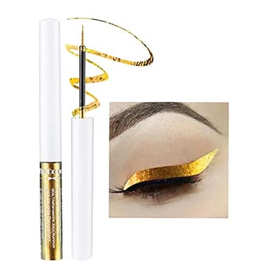Mysense Chameleon Liquid Glitter Eyeliner, Metallic Satin Eyeliner Liquid Liner Multi-Reflective Sparkle Finish, Smudge-proof Long-lasting Glitter Eye Shadow Makeup, #01 Gold