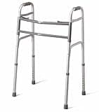 Medline Bariatric Folding Walker, Extra Wide, Aluminum Frame, Supports up to 500 lbs - Reliable Mobility Aid for Heavy Individuals