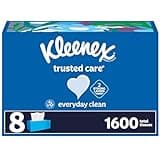 Kleenex Trusted Care Facial Tissues, 8 Flat Boxes, 200 Tissues per Box, 2-Ply, Packaging May Vary