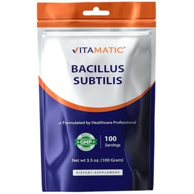 Vitamatic Bacillus Subtilis Pure Powder Probiotic Powder - Gut Health - 100 Gram - 100 Servings