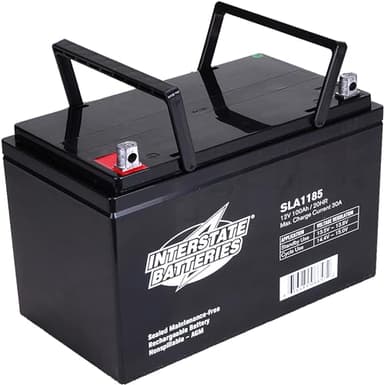Interstate Batteries 12V 100Ah 90Ah Solar Battery - Group 27, Flag Terminal, SLA AGM VRLA Power Patrol, Rechargeable Replacement for Solar, Universal Power Systems, Lighting (SLA1185)